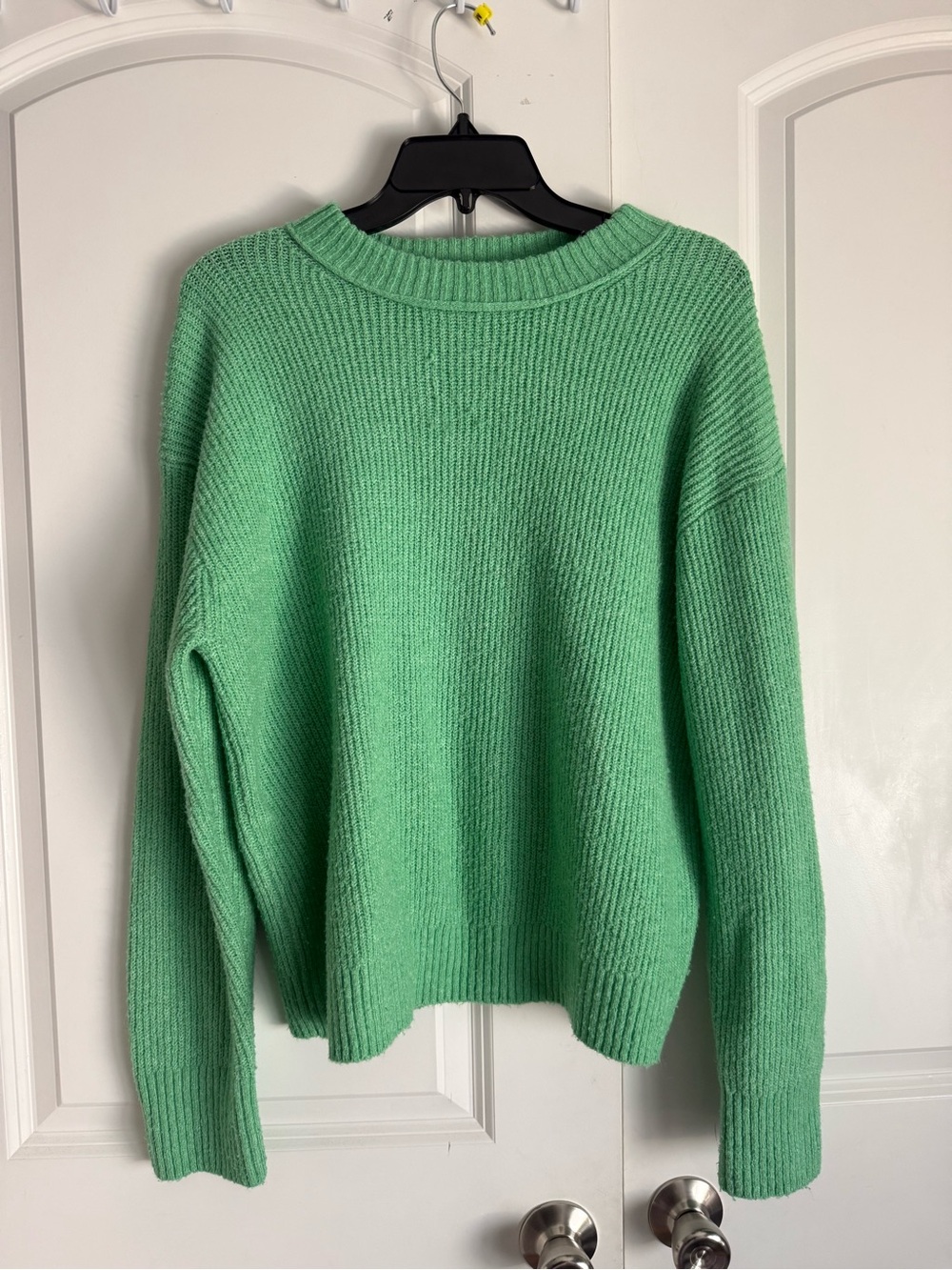 American Eagle Outfitters Mint Green Ribbed Crewneck Sweater